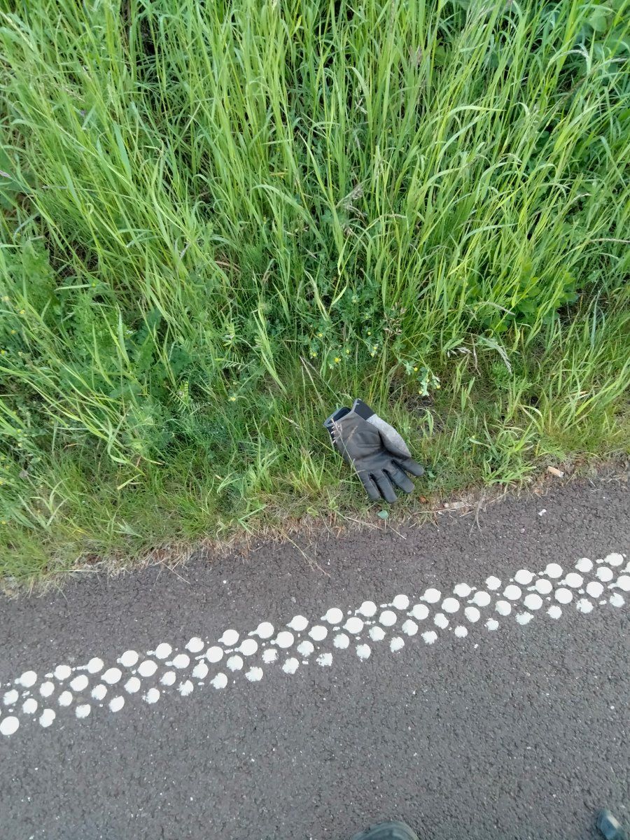 Lost black glove found in Belgium