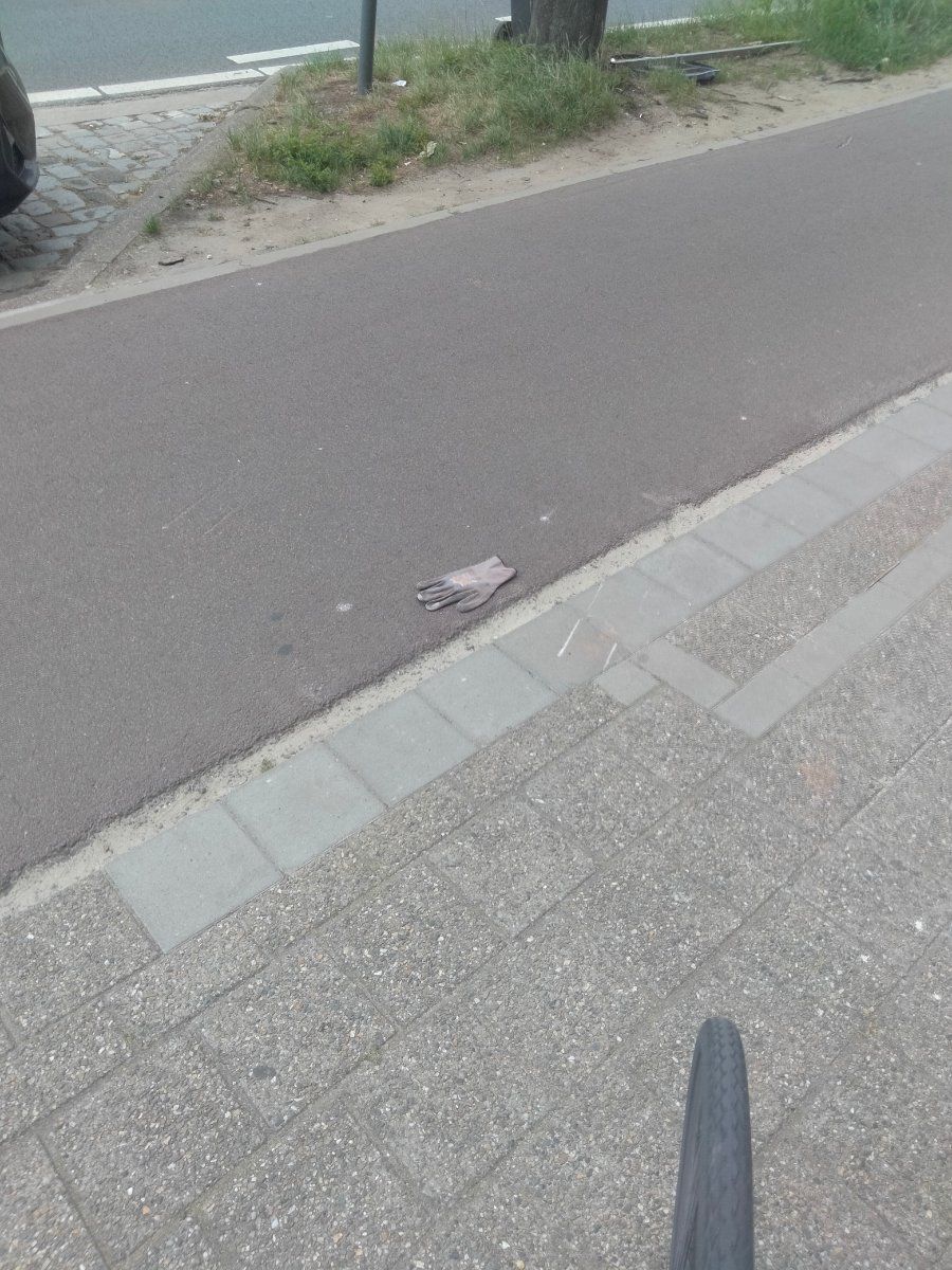 Lost grey glove found in Belgium