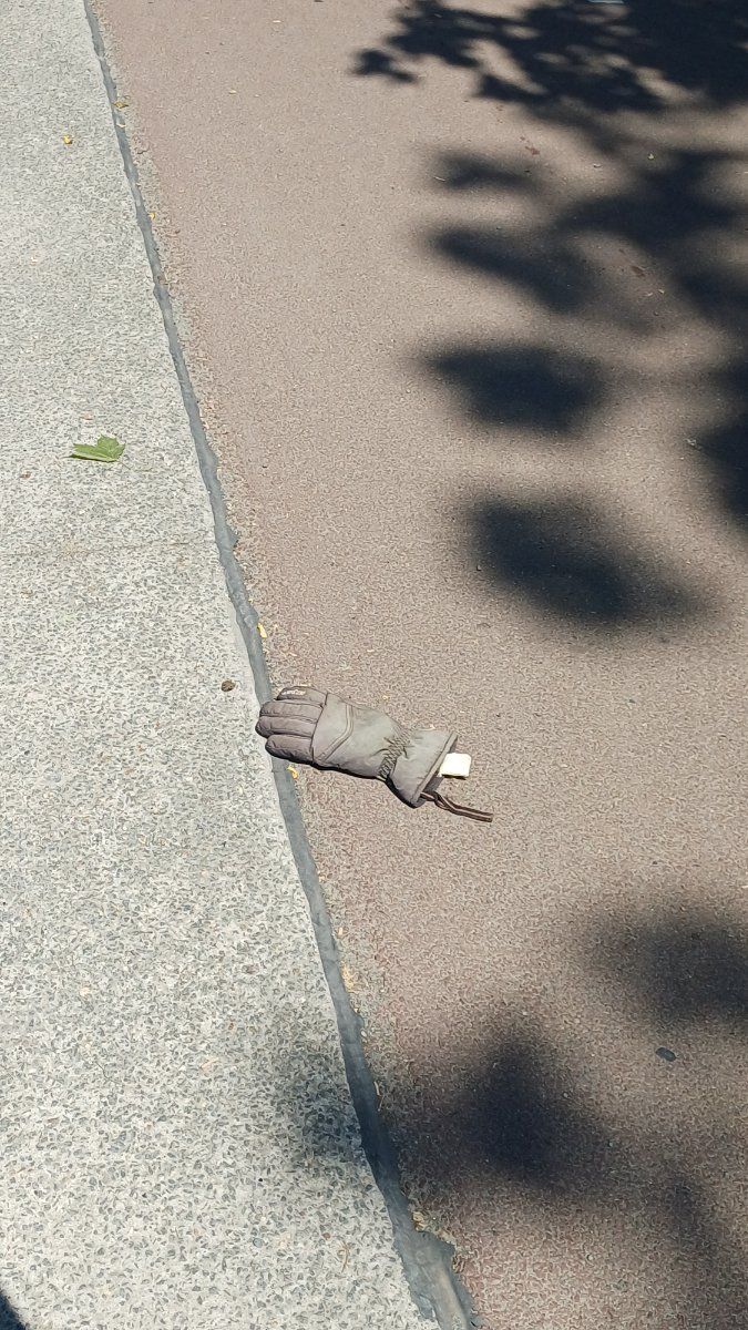 Lost grey glove found in Belgium