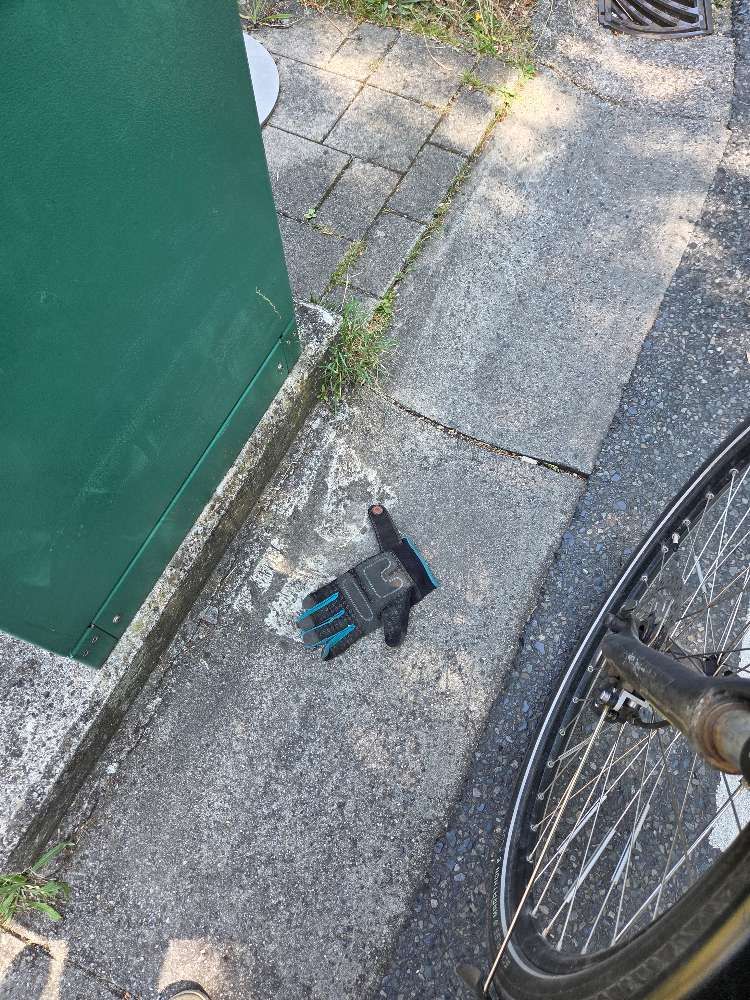 Lost black glove found in Belgium