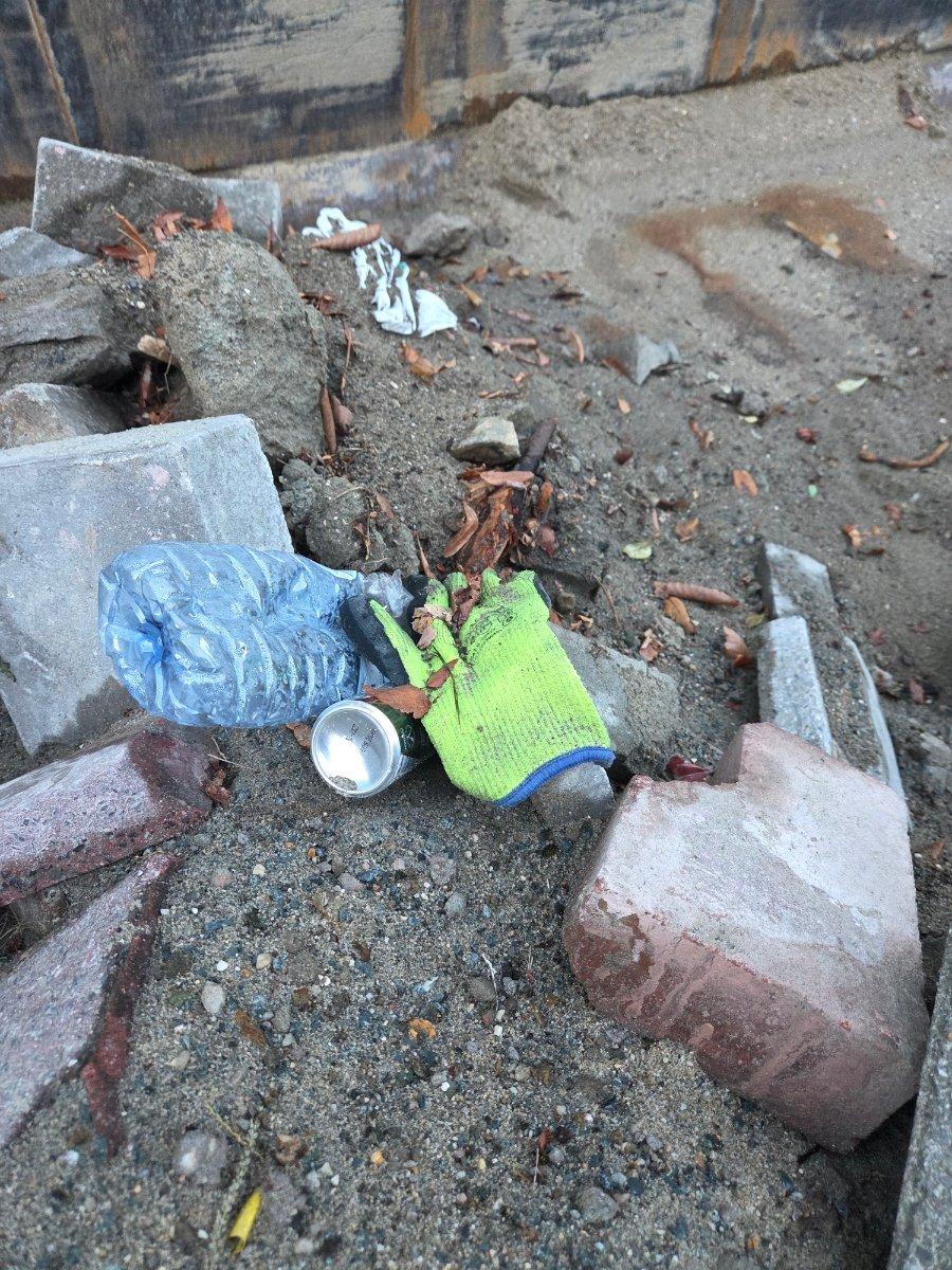 green glove: Garbage